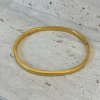 Gold Staple Bangle