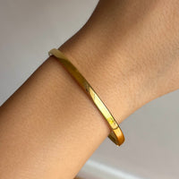 Gold Staple Bangle