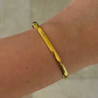 Gold Staple Bangle