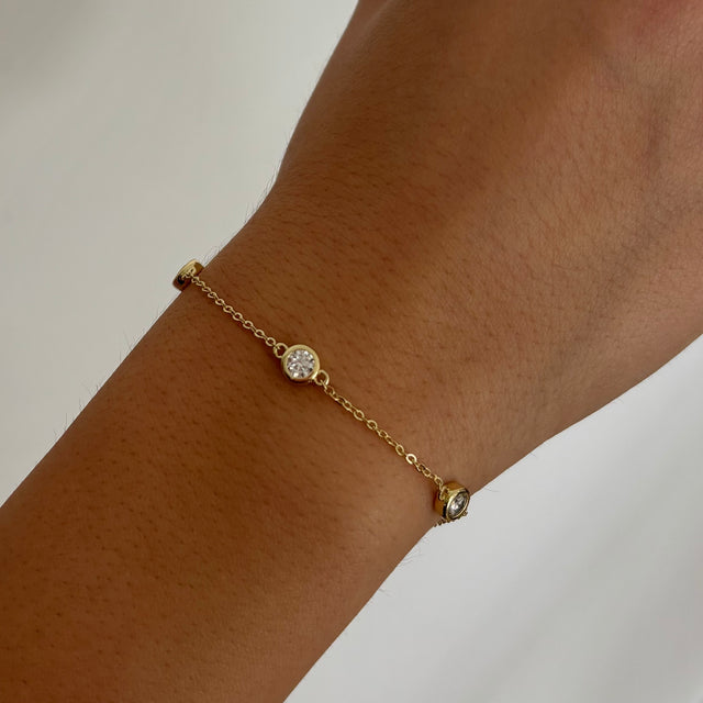 Gold Tia Moissanite Bracelet