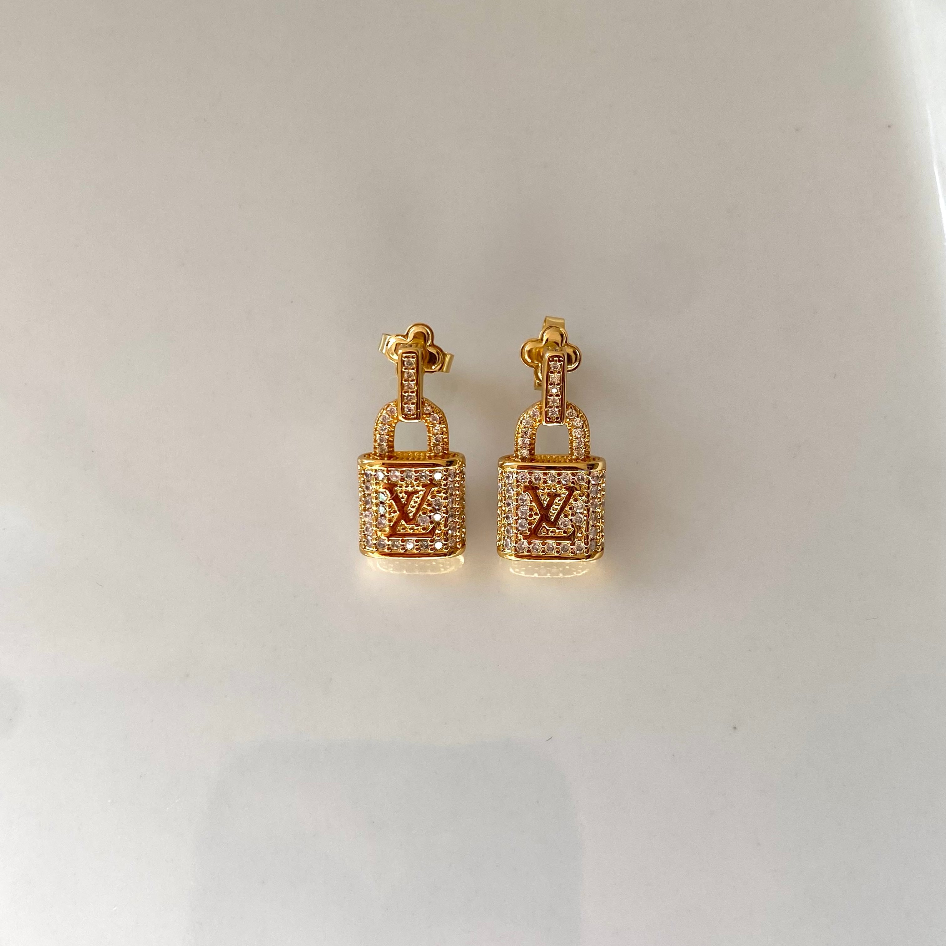 Louis Vuitton Earrings Creole Lock It Padlock & Key earrings 2